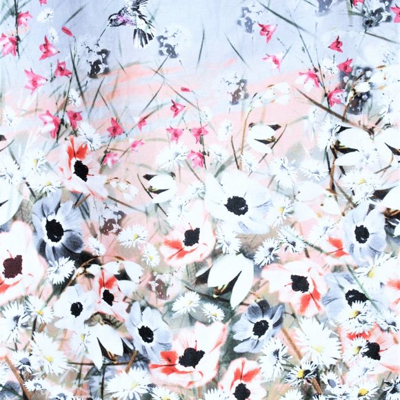 Talbots Linen Blend Floral Pencil Skirt Size 4 Fully Lined Hummingbirds Pastels - Picture 5 of 7